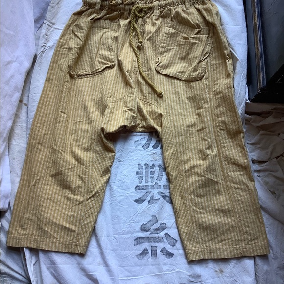 Free People Runyon Oversized Drop Crotch Harem Striped Pants - Picture 7 of 8